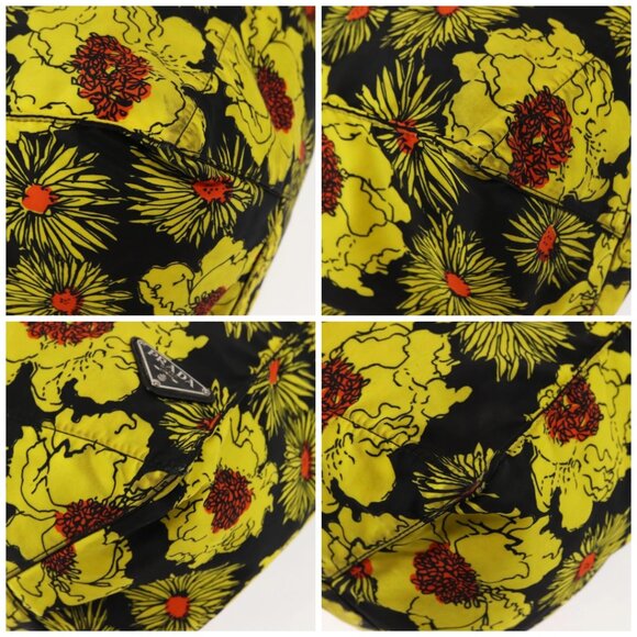 PRADA Tote Bag Nylon Yellow Silver Auth 146333 - Picture 14 of 16